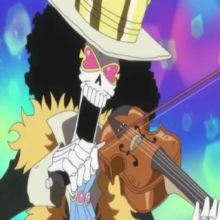 💀 emoji Brook ↝ @one_pieceAR Telegram sticker 14 of 15