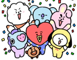 🎉 emoji @WithBTS BT21 🎊 Telegram sticker 24 of 26