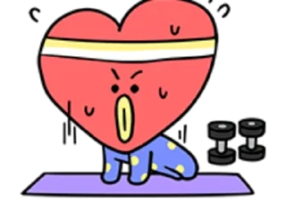 🏋‍♂ emoji @WithBTS BT21 🎊 Telegram sticker 13 of 26