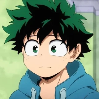 😨 emoji Izuku Midoriya by @XxLoverxxX Telegram sticker 15 of 26