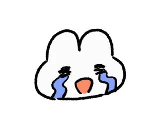 😭 emoji やさうさちゃん Telegram sticker 6 of 120