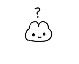 ❔ emoji やさうさちゃん Telegram sticker 15 of 120