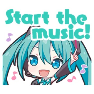 🎼 emoji Project Sekai Miku Telegram sticker 13 of 35