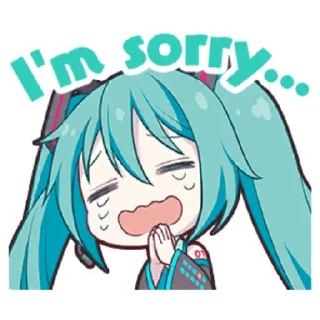 😭 emoji Project Sekai Miku Telegram sticker 8 of 35