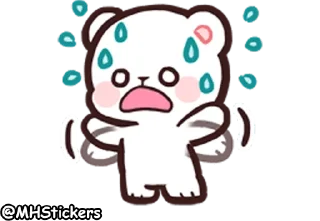😥 emoji @MHStickers Bears in Love Emoji 1 Telegram sticker 22 of 42