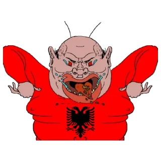 Sticker from albanian wojaks