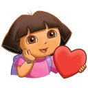 ❤ emoji Dora Telegram sticker 5 of 30