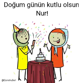 🎂 emoji Nur ve Lətifə @Qonshubot Telegram sticker 23 of 31