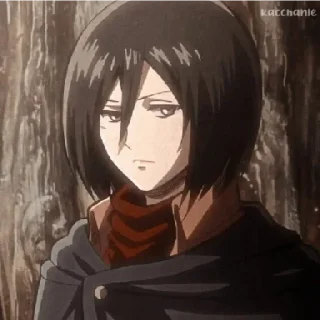 😁 emoji mikasa arckerman @grctrix Telegram sticker 16 of 17