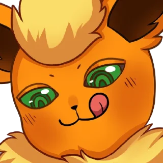 😋 emoji Vovo Flareon Telegram sticker 19 of 47