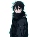 😐 emoji Kirito For @black_swordman (By Mary Scarlet) Telegram sticker 11 of 30