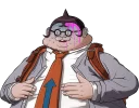 😓 emoji Danganronpa: Trigger Happy Havoc Spoiler Add-On Telegram sticker 16 of 63