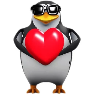 ❤️ emoji пингвинчики Telegram sticker 5 of 14