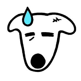 😓 emoji DOGS IN COLOUR @dogs_community Telegram sticker 11 of 12