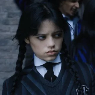 📼 emoji Wednesday Addams by: @Darkdemons 📼🔭 Telegram sticker 1 of 70
