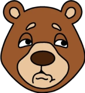 😒 emoji Медведь @modnyashki_vip Telegram sticker 19 of 25