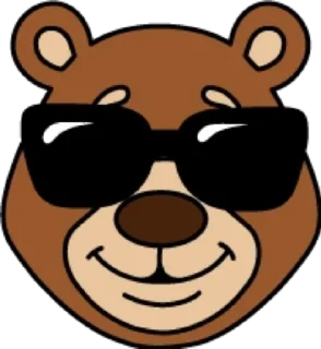 😎 emoji Медведь @modnyashki_vip Telegram sticker 12 of 25