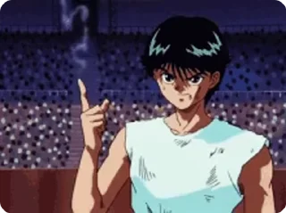 🗣 emoji Sebastian's Yu Yu Hakusho love Telegram sticker 8 of 25