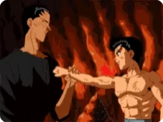 😸 emoji Sebastian's Yu Yu Hakusho love Telegram sticker 12 of 25