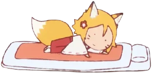 🛌 emoji Sewayaki Kitsune no Senko-san ED Telegram sticker 6 of 12