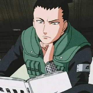 🎼 emoji 📓shikamaru .❈. @KA_anime_sticker Telegram sticker 24 of 55