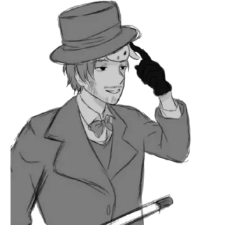 😏 emoji Identity V "3" @MoonElfKing Telegram sticker 20 of 74