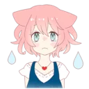 😢 emoji A Cute Little Cat Girl @Nekosticker Telegram sticker 15 of 39