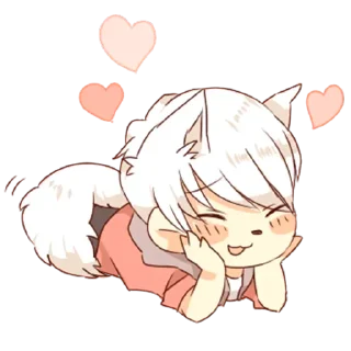 ❤️ emoji Neko Telegram sticker 1 of 34