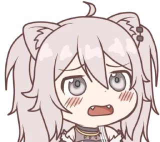 😞 emoji Shishiro Botan Telegram sticker 24 of 31