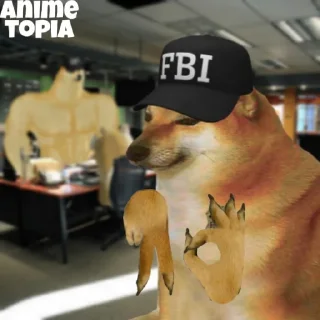 ✌ emoji @Anime_topia | FBI doge Telegram sticker 9 of 24