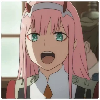 😁 emoji Zero two Telegram sticker 6 of 9