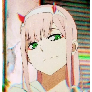 😏 emoji Zero two Telegram sticker 15 of 22