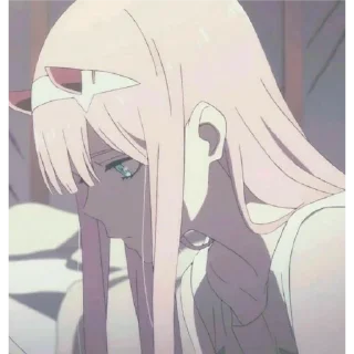 😕 emoji Zero two Telegram sticker 8 of 22