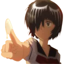☝ emoji anime Telegram sticker 14 of 32