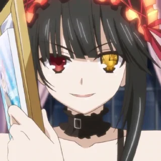 🩸 emoji 𝃲￬Tokisaki Kurumi 💉" @Geloriyana Telegram sticker 22 of 110