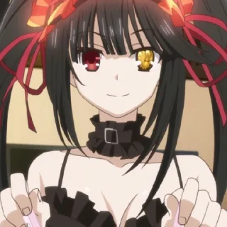 🩸 emoji 𝃲￬Tokisaki Kurumi 💉" @Geloriyana Telegram sticker 14 of 110