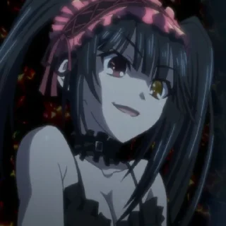 ⏰ emoji 𝃲￬Tokisaki Kurumi 💉" @Geloriyana Telegram sticker 5 of 110
