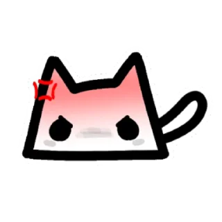 😡 emoji White l cat Telegram sticker 5 of 35