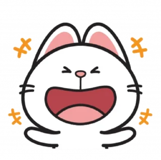😆 emoji HyperCat : Facial Expression:@spoiledRabbits Telegram sticker 1 of 26