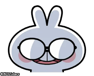 😈 emoji @MHStickers Spoiled Rabbit Facial Animation Telegram sticker 13 of 25