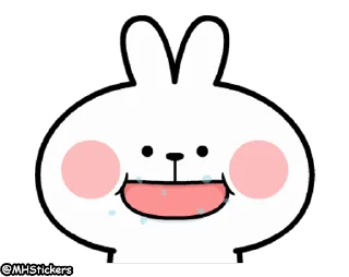 😝 emoji @MHStickers Spoiled Rabbit Facial Animation Telegram sticker 15 of 25