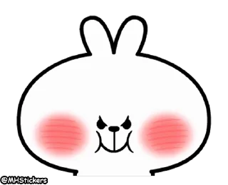 😤 emoji @MHStickers Spoiled Rabbit Facial Animation Telegram sticker 19 of 25