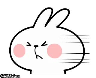 🙅‍♂️ emoji @MHStickers Spoiled Rabbit Facial Animation Telegram sticker 10 of 25