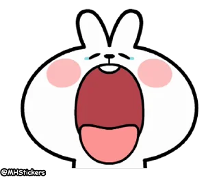 🥱 emoji @MHStickers Spoiled Rabbit Facial Animation Telegram sticker 16 of 25