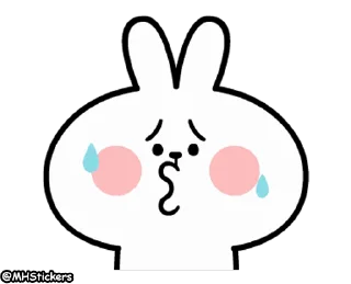 😥 emoji @MHStickers Spoiled Rabbit Facial Animation Telegram sticker 18 of 25