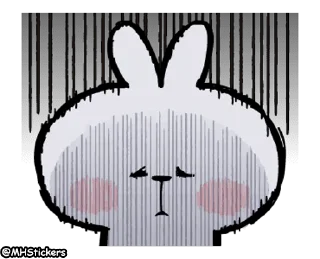 😓 emoji @MHStickers Spoiled Rabbit Facial Animation Telegram sticker 24 of 25