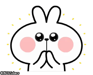😍 emoji @MHStickers Spoiled Rabbit Facial Animation Telegram sticker 5 of 25