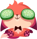 😌 emoji Foxy Telegram sticker 11 of 32