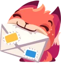 😇 emoji Foxy Telegram sticker 5 of 32