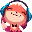 🎶 emoji Foxy Telegram sticker 6 of 32
